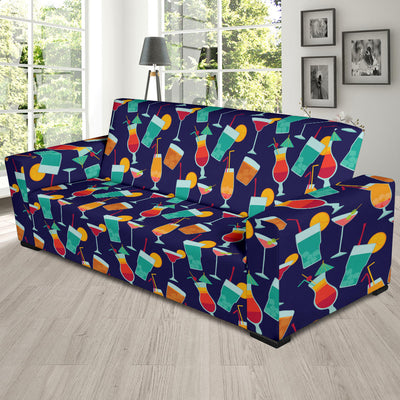 Cocktail Pattern Print Design 06 Sofa Slipcover