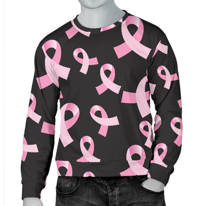 Breast Cancer Awareness Design Men Long Sleeve Sweatshirt