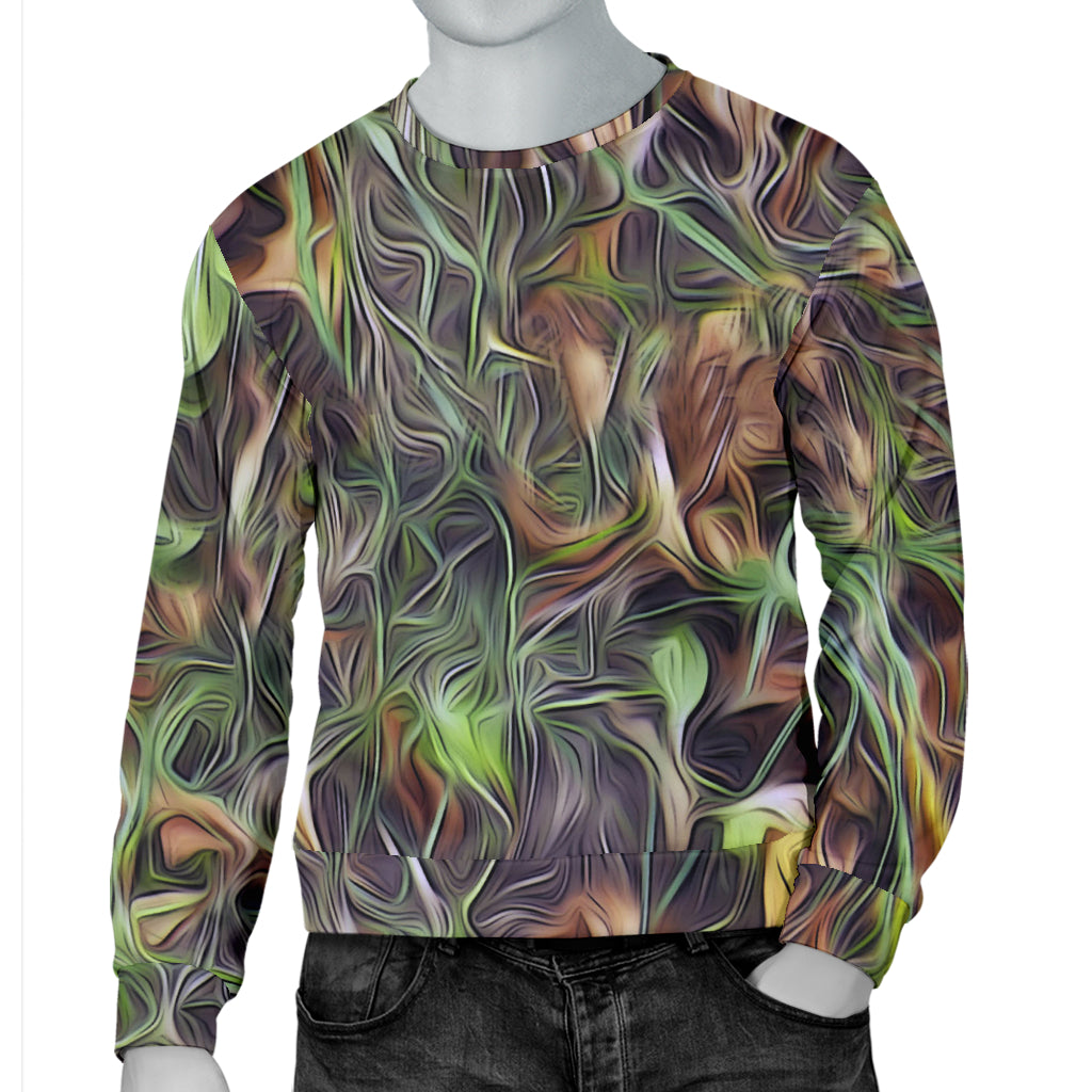 Camouflage Realistic Tree Print Men Long Sleeve Sweatshirt