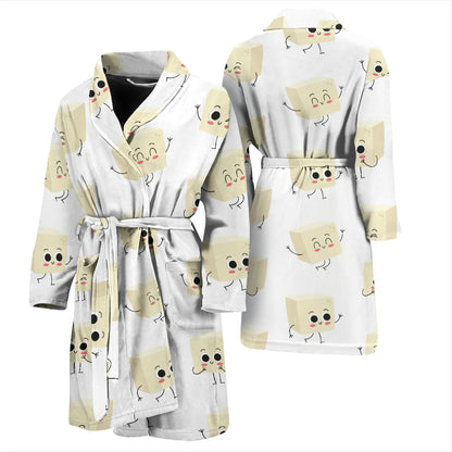 Tofu Print Design LKS301 Men Bathrobe