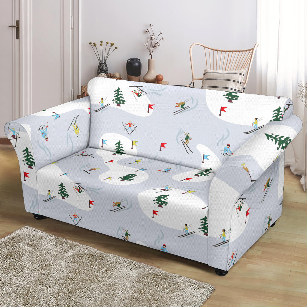 Ski Print Design LKS305 Loveseat Couch Slipcover