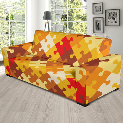 Puzzle Pattern Print Design A01 Sofa Slipcover