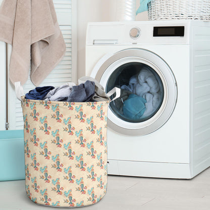 Mermaid Girl With Fish Design Print Laundry Basket
