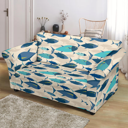 Tuna Fish Print Design LKS302 Loveseat Couch Slipcover