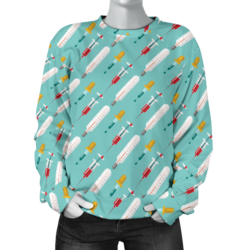 Phlebotomist Medical Print Women Long Sleeve Sweatshirt