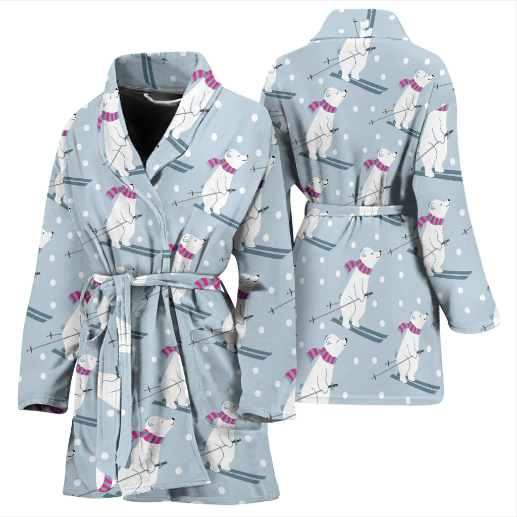 Ski Print Design LKS307 Women Bathrobe