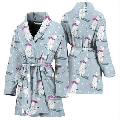 Ski Print Design LKS307 Women Bathrobe