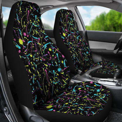 Splatter Multicolor Print Design LKS302 Car Seat Covers