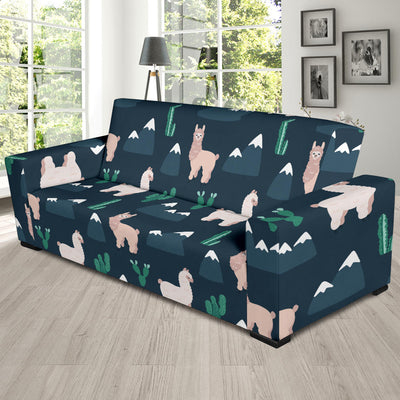 Llama Pattern Print Design 06 Sofa Slipcover