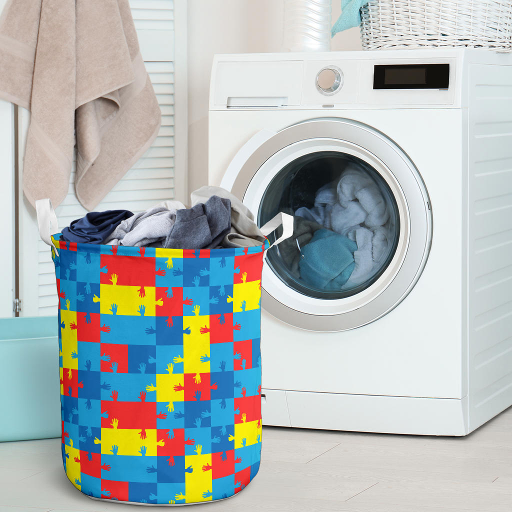 Autism Awareness Design Themed Print Laundry Basket
