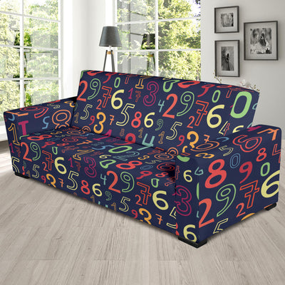 Number Pattern Print Design A01 Sofa Slipcover