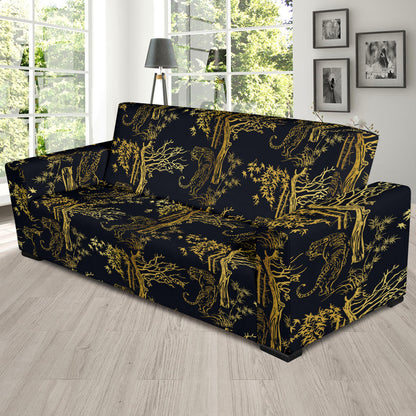 Tiger Gold Print Design LKS307 Sofa Slipcover