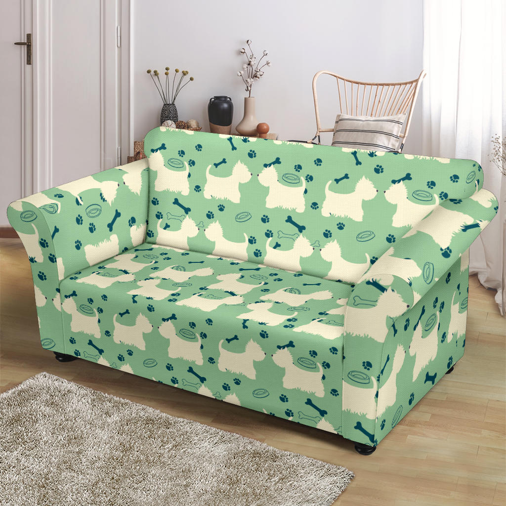 Scottish Terriers Print Design LKS302 Loveseat Couch Slipcover
