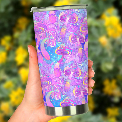 Psychedelic Trippy Mushroom Print Tumbler