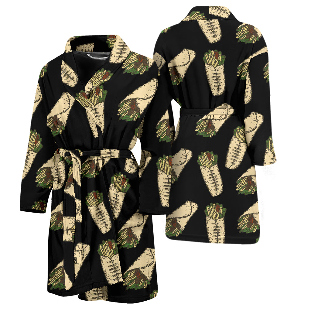 Burrito Print Design LKS303 Men Bathrobe