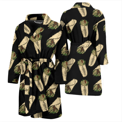 Burrito Print Design LKS303 Men Bathrobe