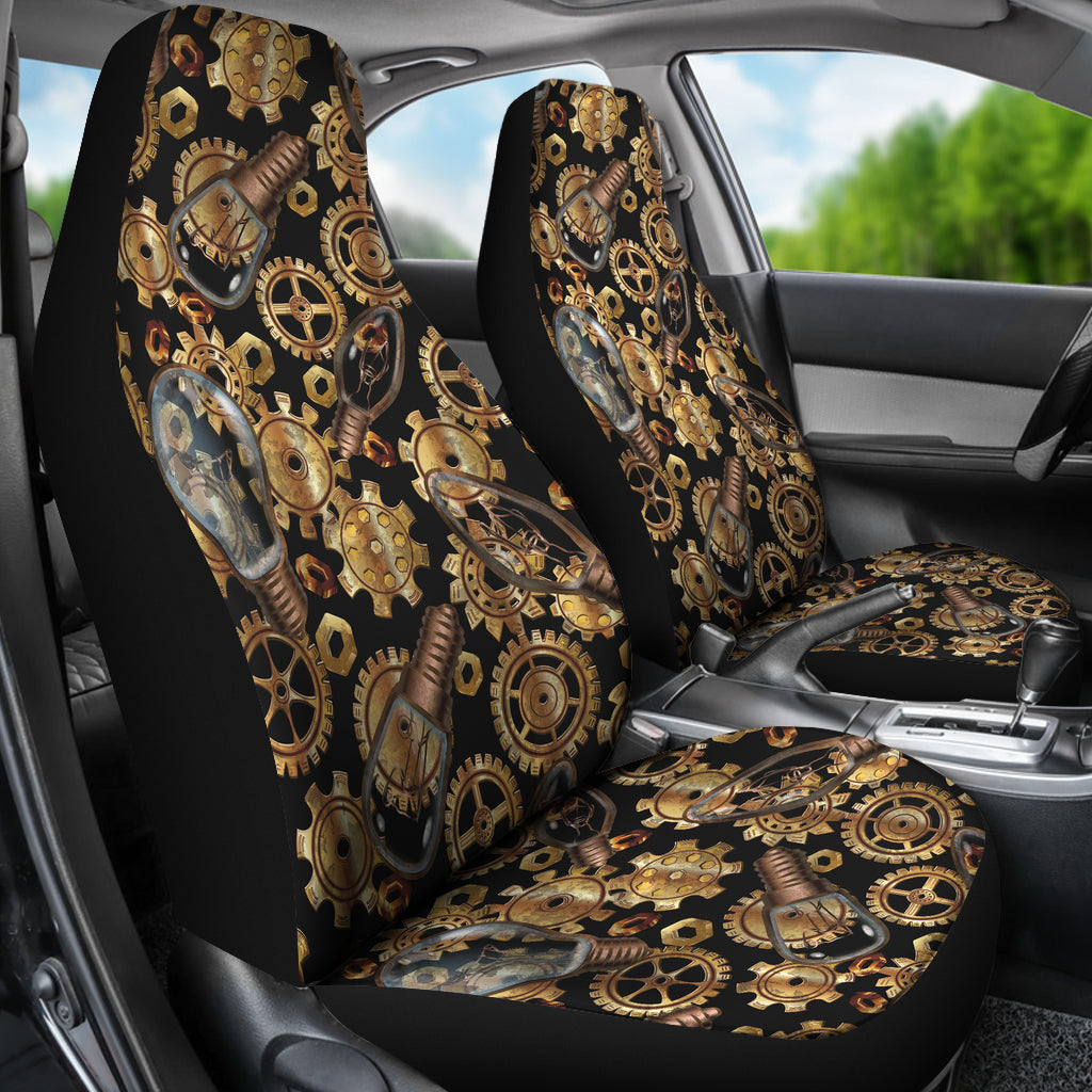 Steampunk Lightbulb Print Design LKS304 Car Seat Covers