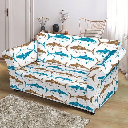 Tuna Fish Print Design LKS301 Loveseat Couch Slipcover