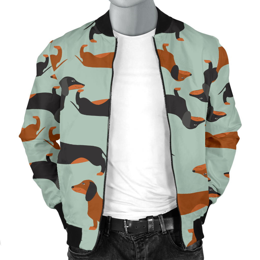 Dachshund Cute Print Pattern Men Bomber Jacket