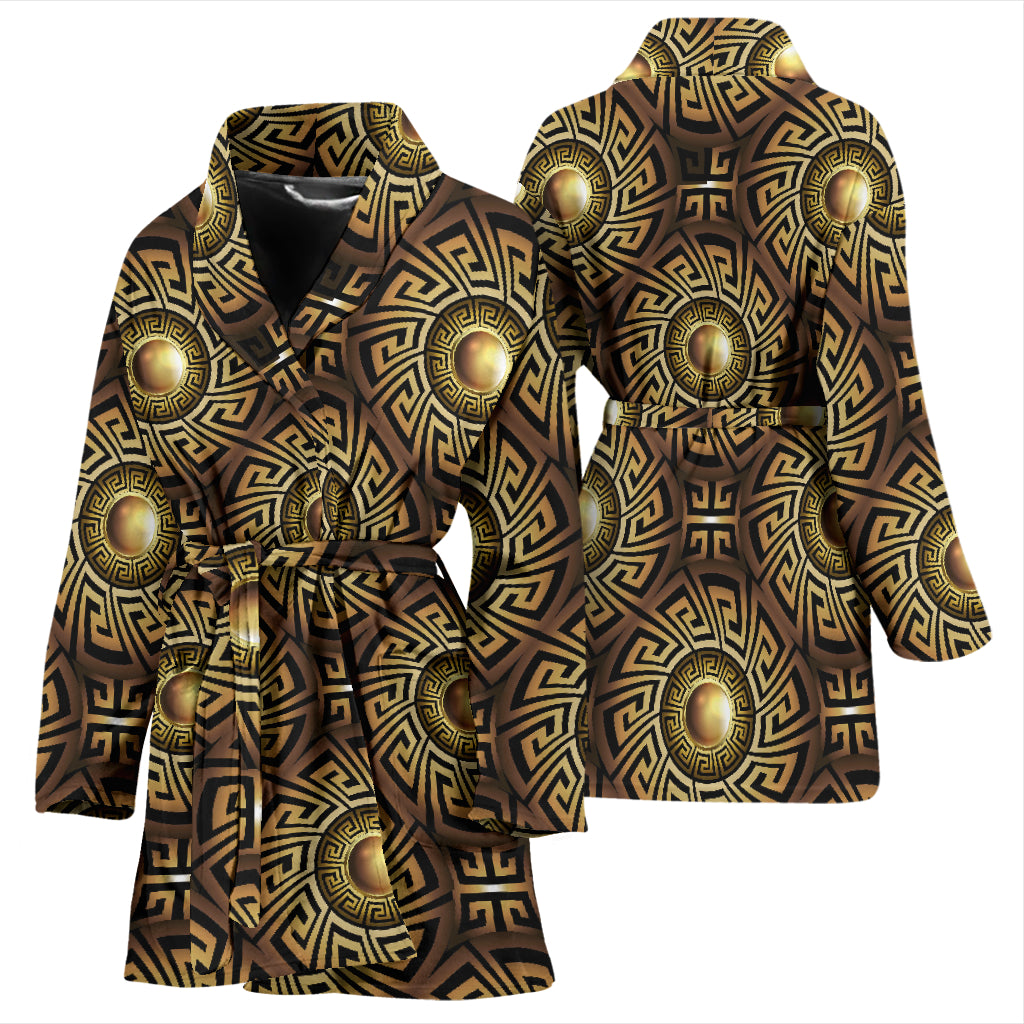 Ancient Greek Print Design LKS3012 Women Bathrobe