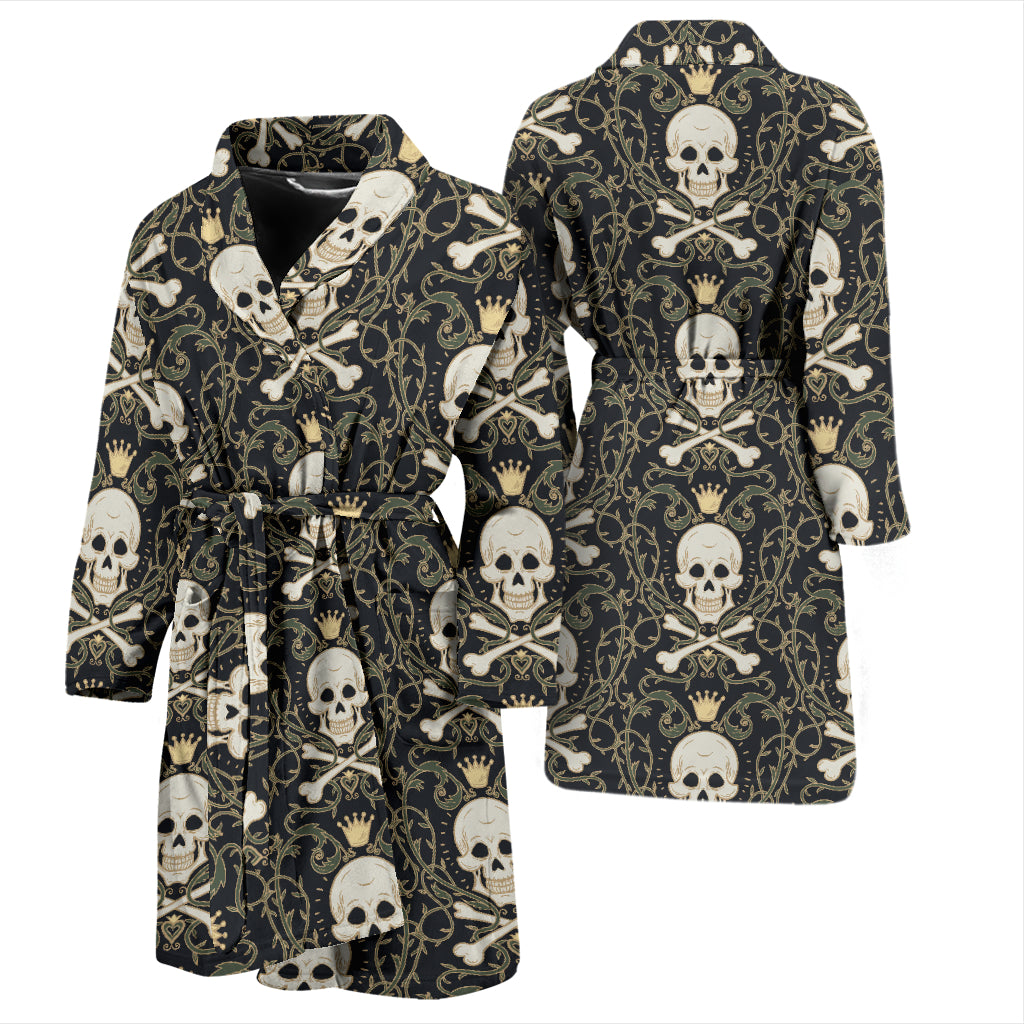 Skull King Print Design LKS307 Men Bathrobe