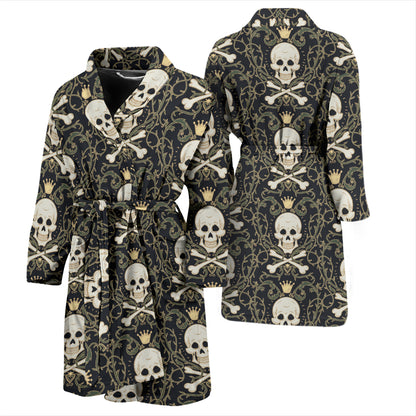 Skull King Print Design LKS307 Men Bathrobe