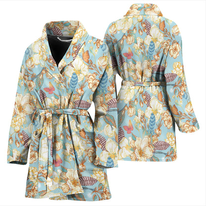 Summer Floral Print Design LKS302 Women Bathrobe