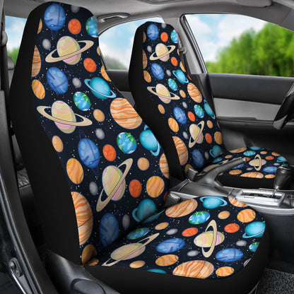 Planet Colorful Print Design LKS301 Car Seat Covers