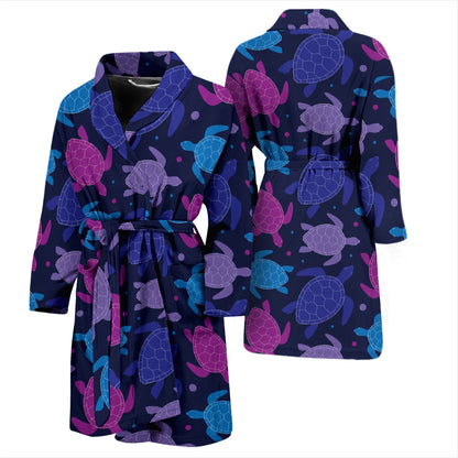 Sea Turtle Print Design LKS309 Men Bathrobe