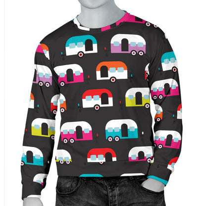 Camper Caravan Pattern Men Long Sleeve Sweatshirt