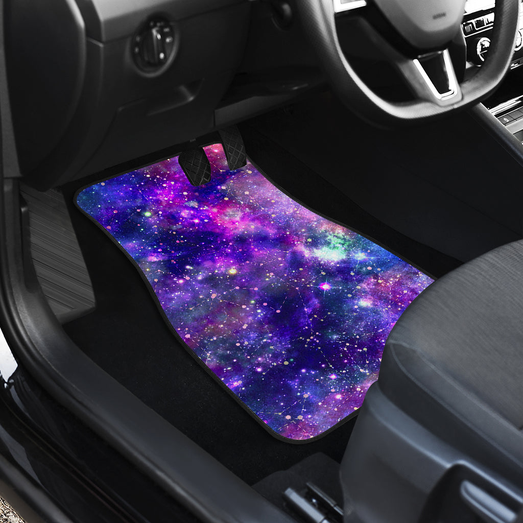 Galaxy Night Stardust Space Print  Car Floor Mats Front Back