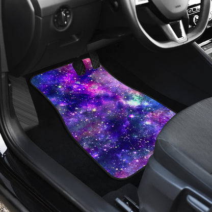 Galaxy Night Stardust Space Print  Car Floor Mats Front Back