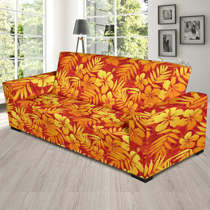 Hibiscus Summer Print Design LKS302 Sofa Slipcover