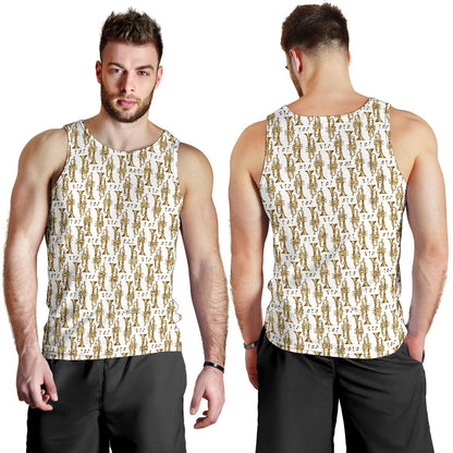 Trumpet with Music Note Print Men Tank Top