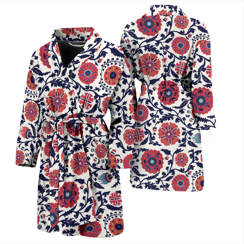 Suzani Print Design LKS304 Men Bathrobe