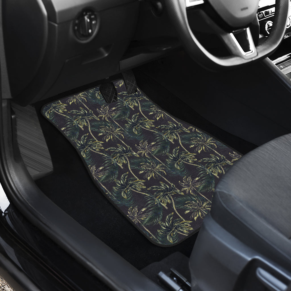 Palm Tree Background Design Print Car Floor Mats Front Back