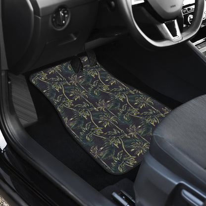 Palm Tree Background Design Print Car Floor Mats Front Back