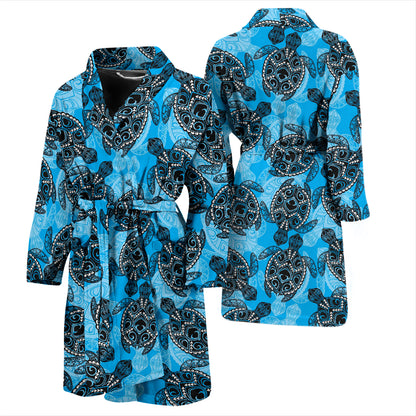Tribal Pattern Print Design LKS307 Men Bathrobe