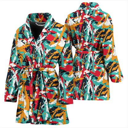 Splatter Print Design LKS304 Women Bathrobe
