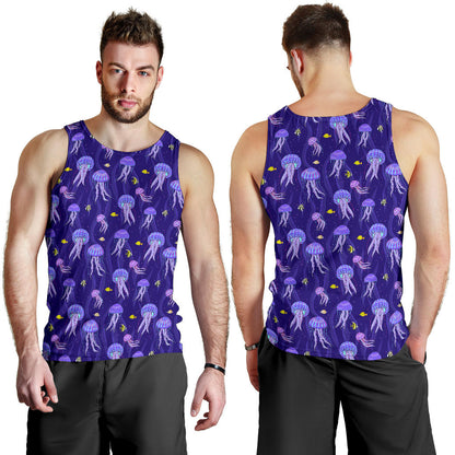 Jellyfish Style Print Men Tank Top