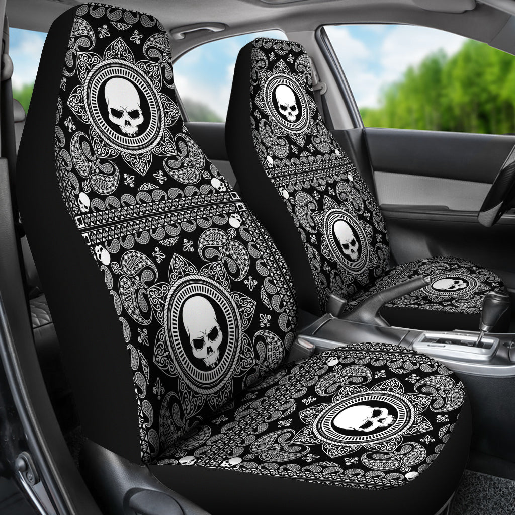 Bandana Skull Print Design LKS303 Car Seat Covers