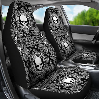 Bandana Skull Print Design LKS303 Car Seat Covers