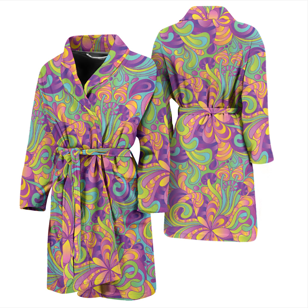 Trippy Print Design LKS306 Men Bathrobe
