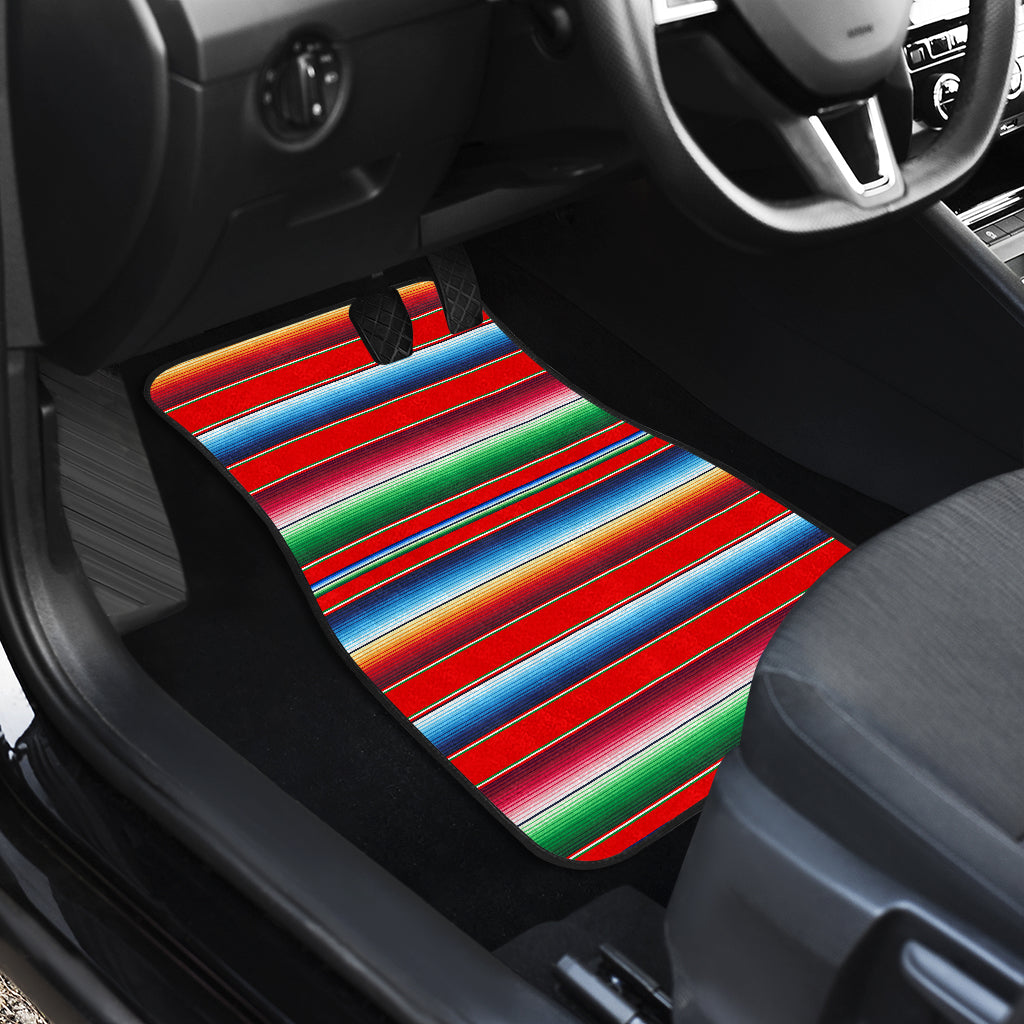 Serape Print Car Floor Mats Front Back