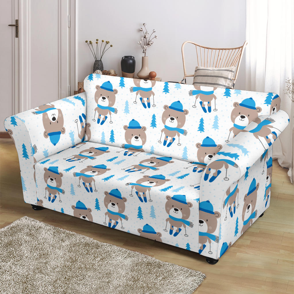 Ski Print Design LKS306 Loveseat Couch Slipcover