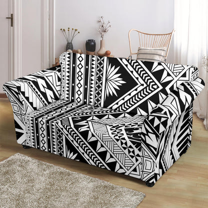 Samoan Tattoo Style Print Design LKS307 Loveseat Couch Slipcover