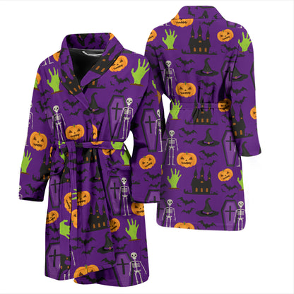 Halloween Print Design LKS403 Men Bathrobe