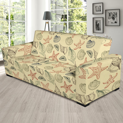 Seashell Print Design LKS305 Sofa Slipcover