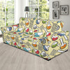 Chemical Pattern Print Design 04 Sofa Slipcover