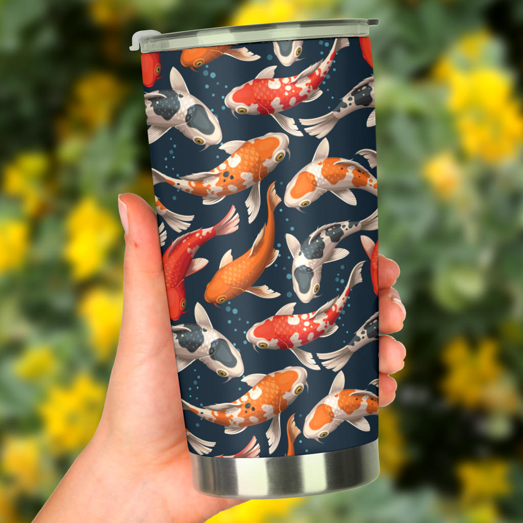 Koi Carp Cute Design Themed Print Tumbler
